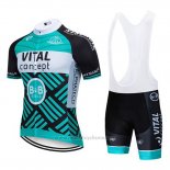 2019 Maillot Cyclisme Vital Concept Bleu Blanc Noir Manches Courtes et Cuissard