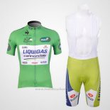 2012 Maillot Cyclisme Liquigas Cannondale Blanc et Vert Manches Courtes et Cuissard