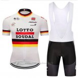 2018 Maillot Cyclisme Lotto Soudal Champion Allemagne Manches Courtes et Cuissard