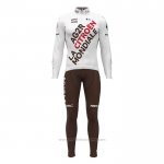 2022 Maillot Cyclisme Ag2r La Mondiale Blanc Manches Longues et Cuissard