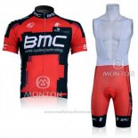 2011 Maillot Cyclisme BMC Rouge et Noir Manches Courtes et Cuissard