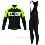 2017 Maillot Cyclisme ALE Excel Weddell Vert Manches Longues et Cuissard