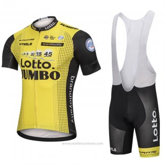 2018 Maillot Cyclisme Lotto NL Jumbo Jaune Manches Courtes et Cuissard