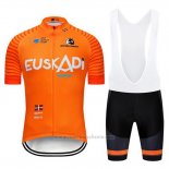 2019 Maillot Cyclisme Euskadi Orange Manches Courtes et Cuissard