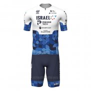 2022 Maillot Cyclisme Israel Cycling Academy Bleu Blanc Manches Courtes et Cuissard(1)