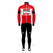 2022 Maillot Cyclisme Lotto Soudal Rouge Manches Longues et Cuissard