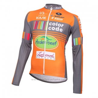 2015 Maillot Cyclisme Color Code Ml Orange Manches Longues et Cuissard