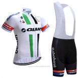 2021 Maillot Cyclisme Giant Alpecin Blanc Manches Courtes et Cuissard