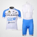2012 Maillot Cyclisme Colnago Azur et Blanc Manches Courtes et Cuissard