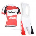 2015 Maillot Cyclisme Giant Alpecin Rouge et Blanc Manches Courtes et Cuissard