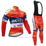 2019 Maillot Cyclisme Vini Fantini Orange Manches Longues et Cuissard