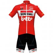 2020 Maillot Cyclisme Lotto Soudal Rouge Manches Courtes et Cuissard