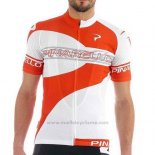 2016 Maillot Cyclisme Pinarello Blanc et Orange Manches Courtes et Cuissard