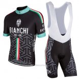 2017 Maillot Cyclisme Bianchi Milano Pride Noir Manches Courtes et Cuissard