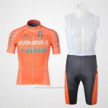 2011 Maillot Cyclisme Euskalte Orange Manches Courtes et Cuissard