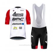 2020 Maillot Cyclisme BMC Absolute Absalon Blanc Rouge Manches Courtes et Cuissard