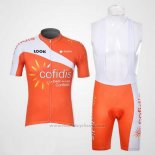 2012 Maillot Cyclisme Cofidis Orange Manches Courtes et Cuissard
