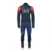 2022 Maillot Cyclisme Ineos Grenadiers Fonce Bleu Manches Longues et Cuissard