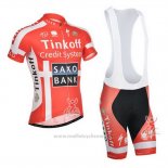 2014 Maillot Cyclisme Tinkoff Saxo Bank Champion Danemark Manches Courtes et Cuissard