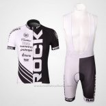 2010 Maillot Cyclisme Rock Racing Noir et Blanc Manches Courtes et Cuissard