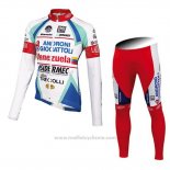 2014 Maillot Cyclisme Androni Giocattoli Blanc Manches Longues et Cuissard