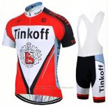 2017 Maillot Cyclisme Tinkoff Rouge Manches Courtes et Cuissard