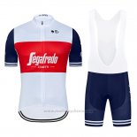 2020 Maillot Cyclisme Segafredo Zanetti Blanc Rouge Manches Courtes et Cuissard